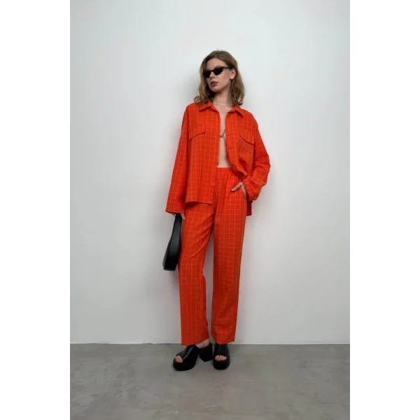 Cepli Gömlek Pantolon İkili Takım