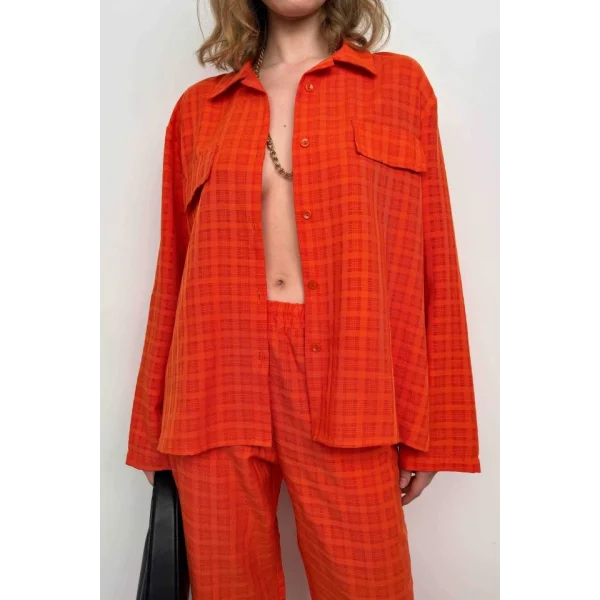 Cepli Gömlek Pantolon İkili Takım