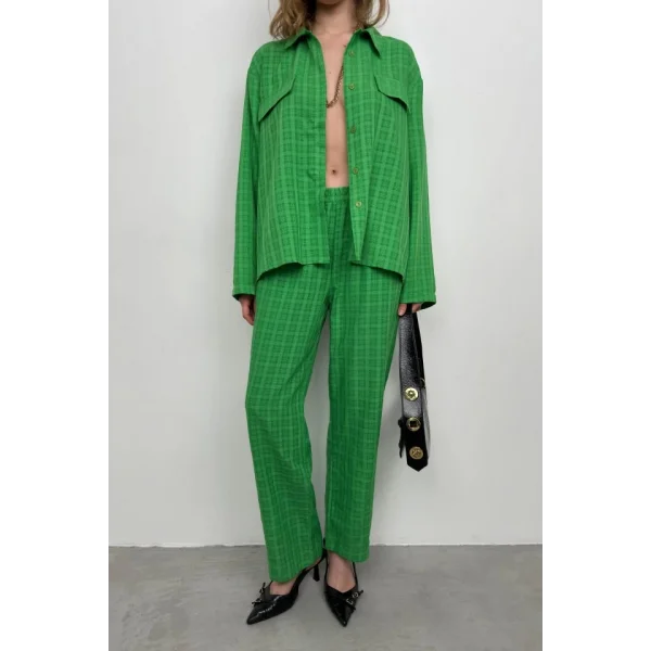 Cepli Gömlek Pantolon İkili Takım