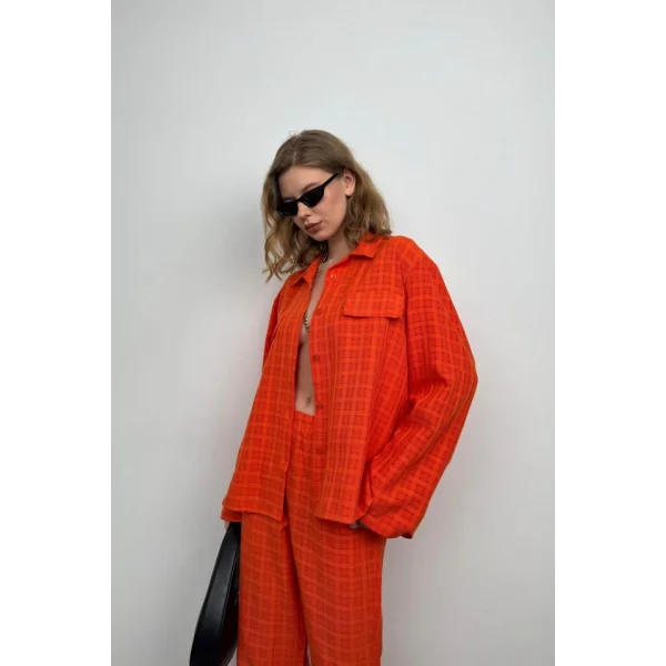 Cepli Gömlek Pantolon İkili Takım