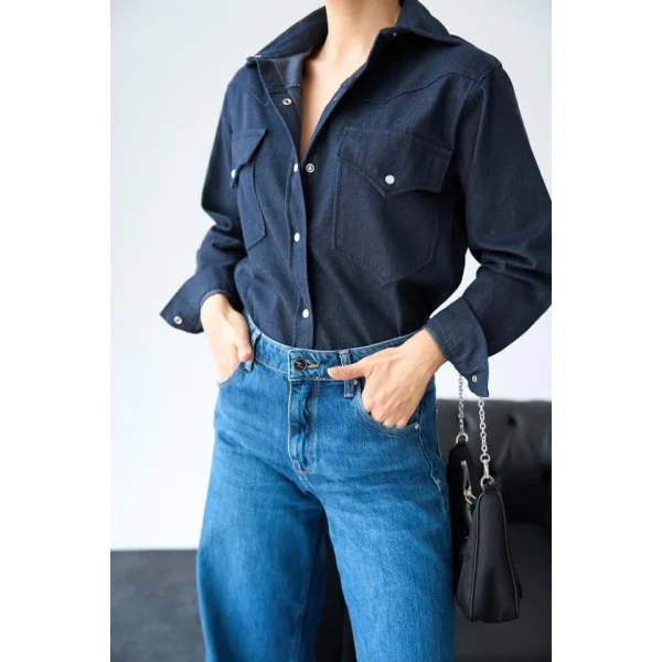 Cepli Kot Gömlek  acivert