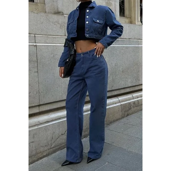 Chandra Gabardin Crop Takım 9911