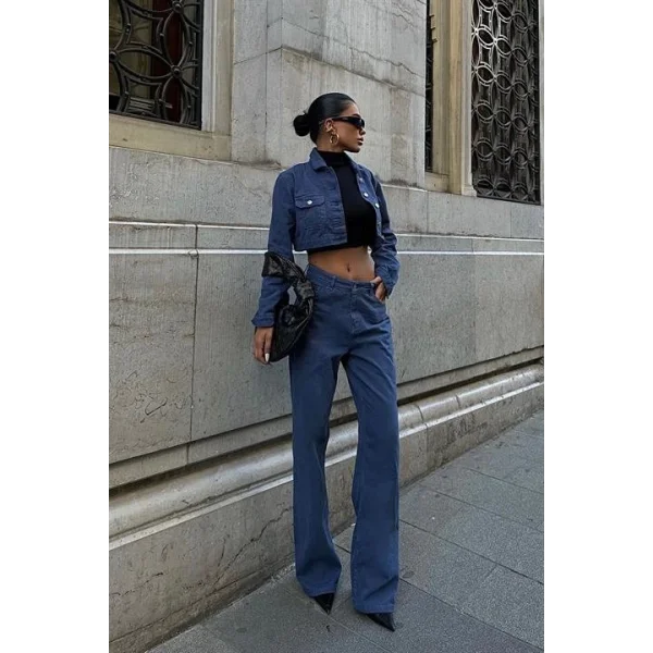 Chandra Gabardin Crop Takım 9911