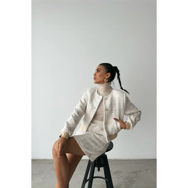 CHANE CROP CEKETKIA ETEK TAKI  Beyaz