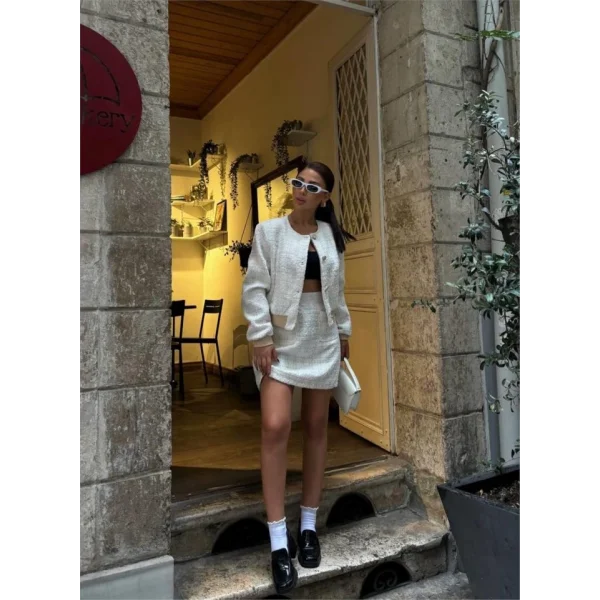 CHANE CROP CEKETKIA ETEK TAKI  Beyaz