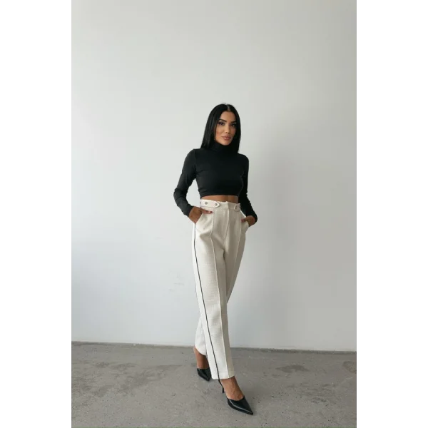 CHANE PANTOON YAN BİYEİ  Beyaz