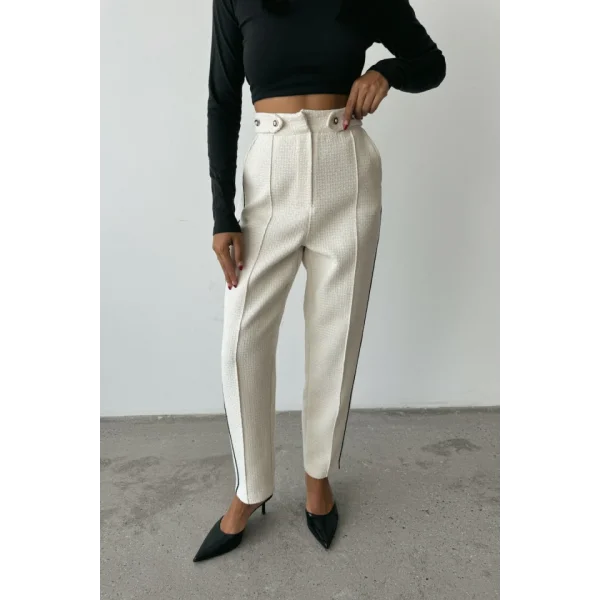 CHANE PANTOON YAN BİYEİ  Beyaz