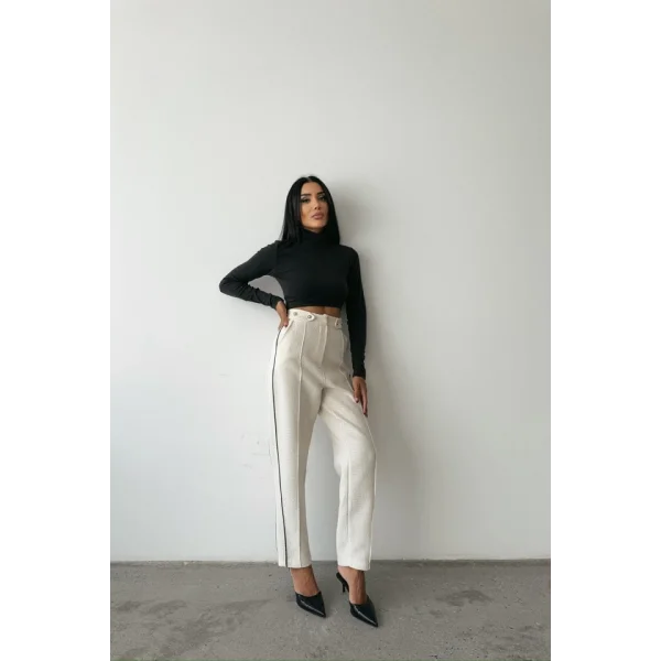 CHANE PANTOON YAN BİYEİ  Beyaz