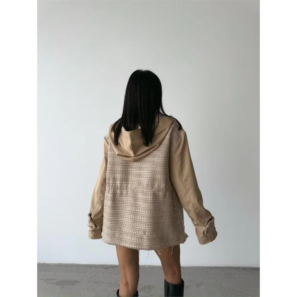 CHANE TRENCH  GARNİİ KAPİŞONU BEDEN BÜZGÜÜ ONT  Bej