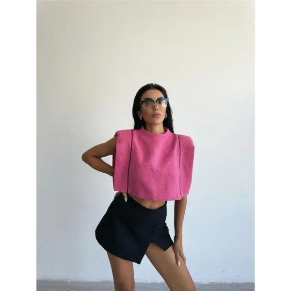 CHANE VATKAI CROP BUZ  Fuşya