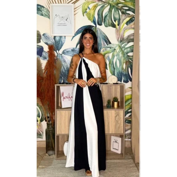 ÇİFT RENKLİ ELBİSE