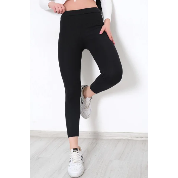 Çift Şeritli Tayt Siyahbeyaz