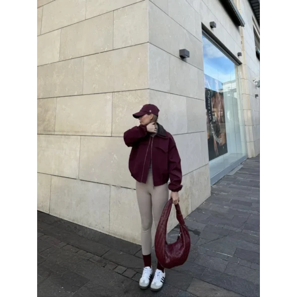 Çift Yakalı Ceket ont  Bordo