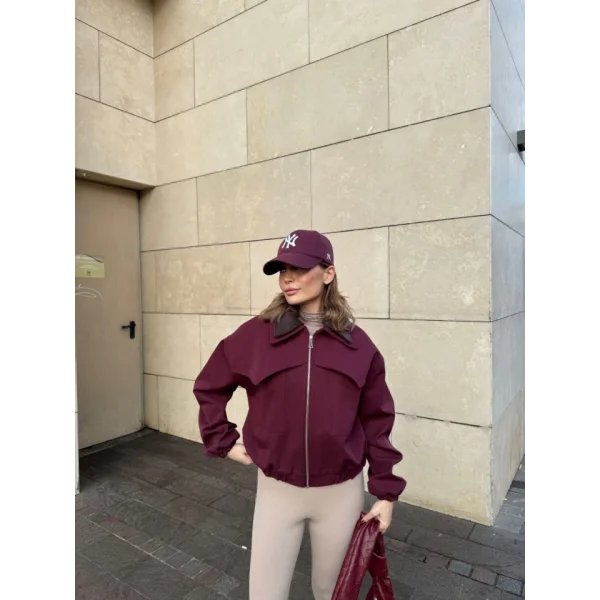 Çift Yakalı Ceket ont  Bordo