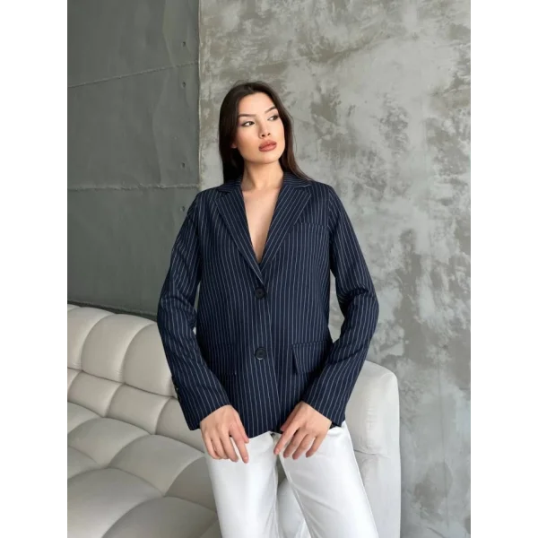 Çizgi Desenli Ceket