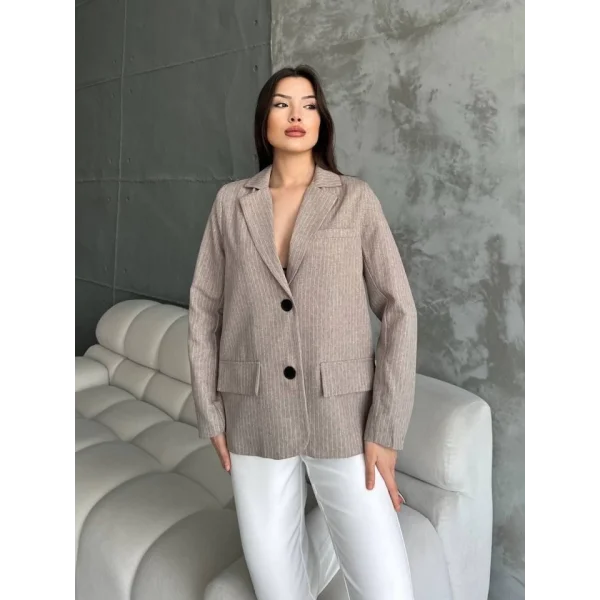 Çizgi Desenli Ceket