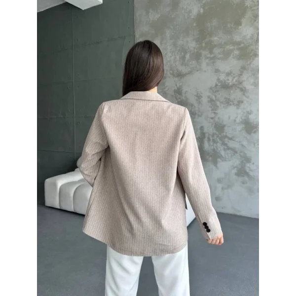 Çizgi Desenli Ceket