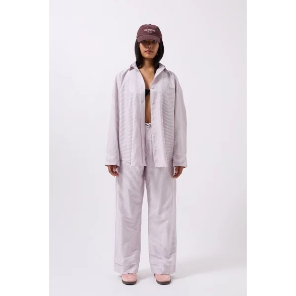 Çizgili Cep Detay Gömlek