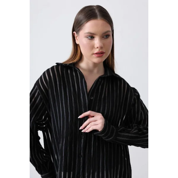 Çizgili Gömlek  iyah