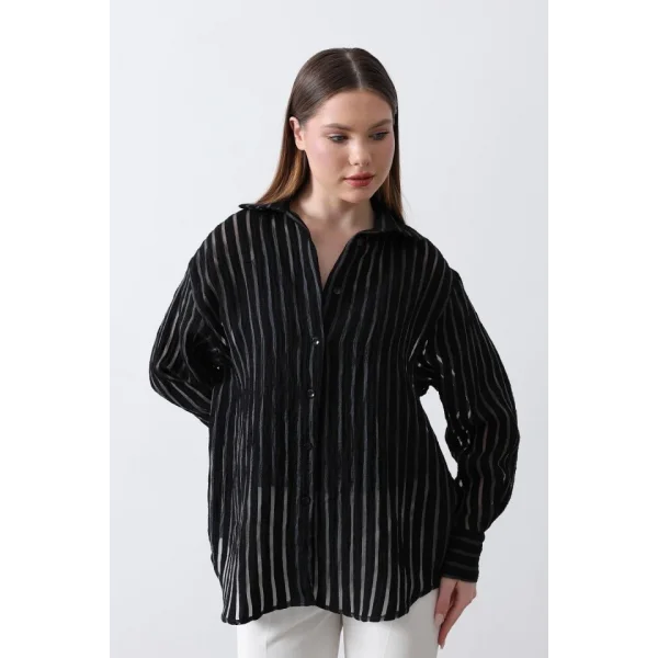 Çizgili Gömlek  iyah