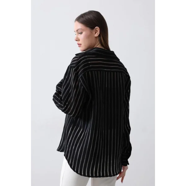 Çizgili Gömlek  iyah