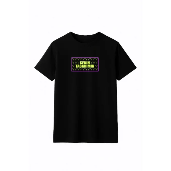 Çocuk Ön Sizin Tasarımınız Basic Tshirt - Siyah