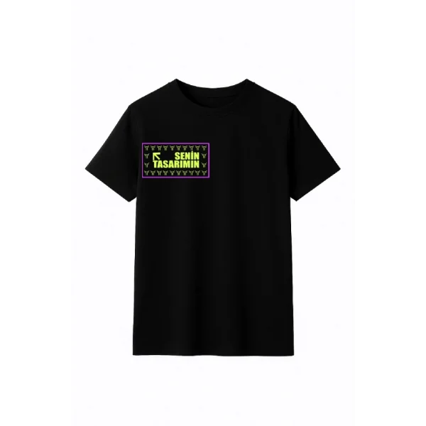 Çocuk Ön Sizin Tasarımınız Basic Tshirt - Siyah