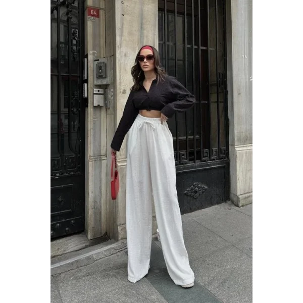 Coline Fistolu Crop Gömlek 3254-08