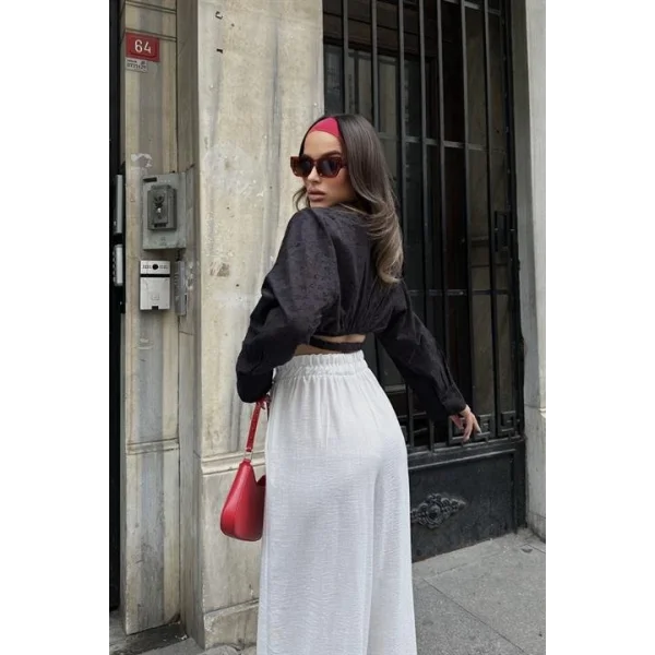 Coline Fistolu Crop Gömlek 3254-08