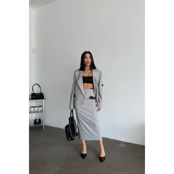 CROP CEKET - ETEK TAKIM - Gri