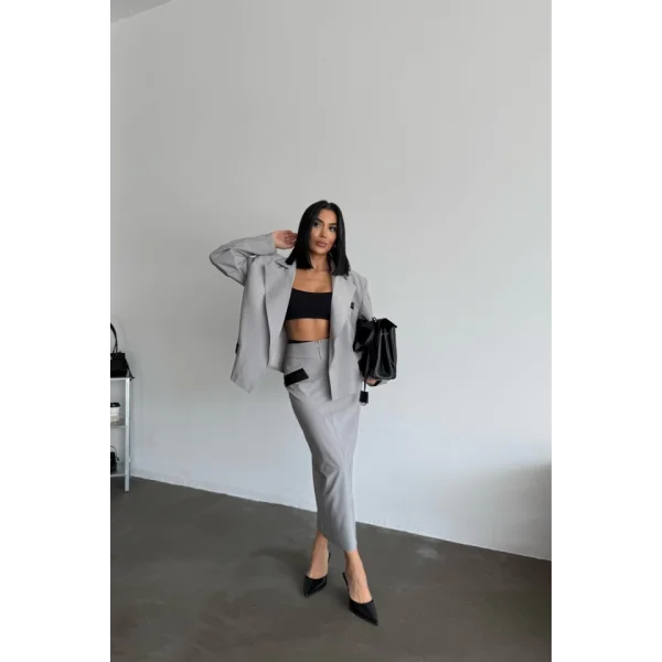 CROP CEKET - ETEK TAKIM - Gri