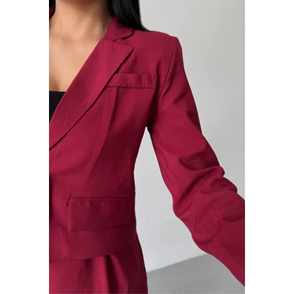 CROP CEKET - KISA ETEK TAKIM - Bordo