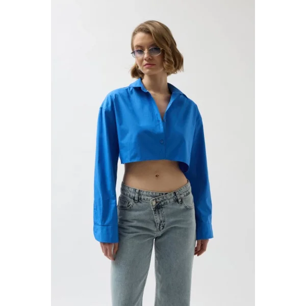 Crop Oversize Gömlek