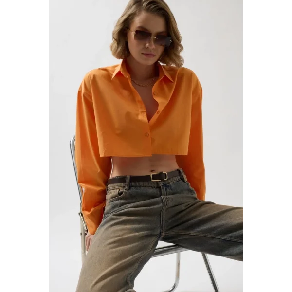 Crop Oversize Gömlek