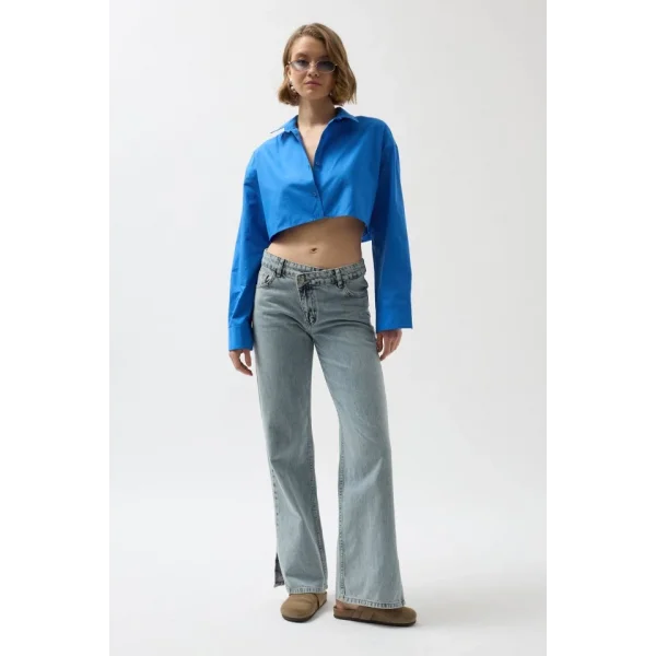 Crop Oversize Gömlek