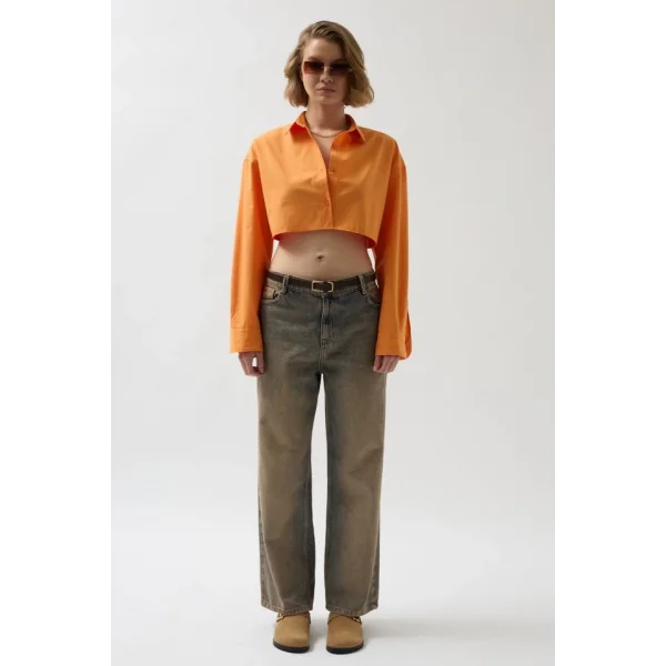 Crop Oversize Gömlek