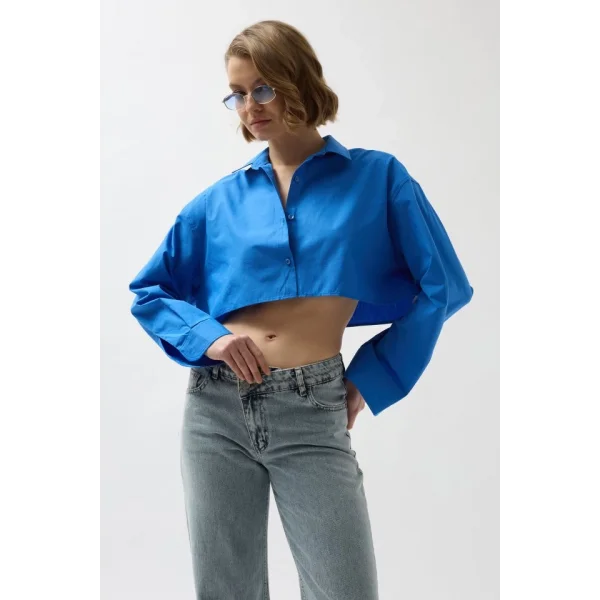 Crop Oversize Gömlek