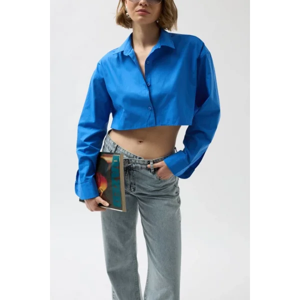 Crop Oversize Gömlek