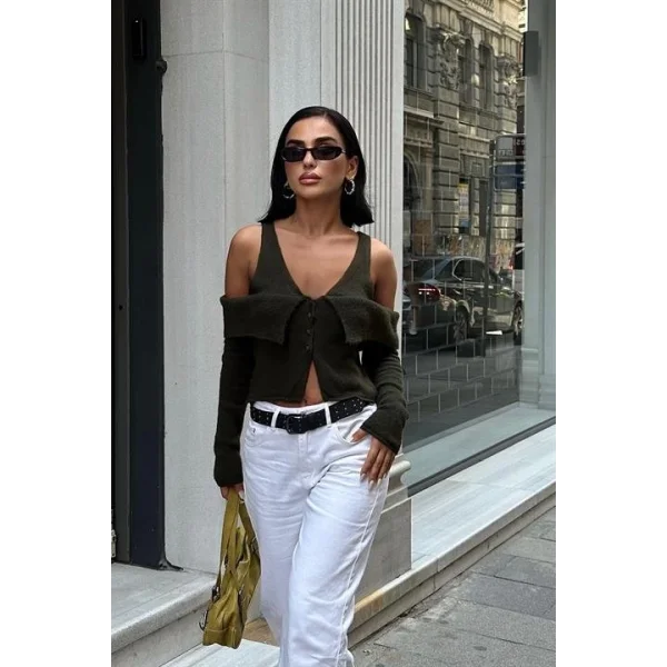 Cynthia Cut Out Triko Hırka 5116-23