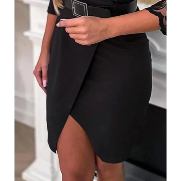 Dalgıç Kumaş Ithal Dantel Detaylı Fırsat ürün Elbise