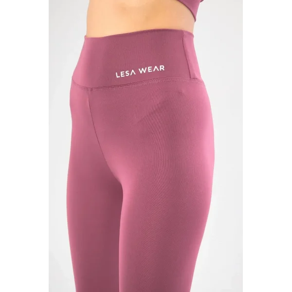 Dalgıç Yüksel Bel Battal Baskılı Tayt - Mor