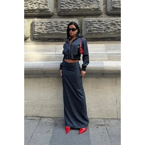 Daniel Suni Deri Bomber Ceket Takım 9940