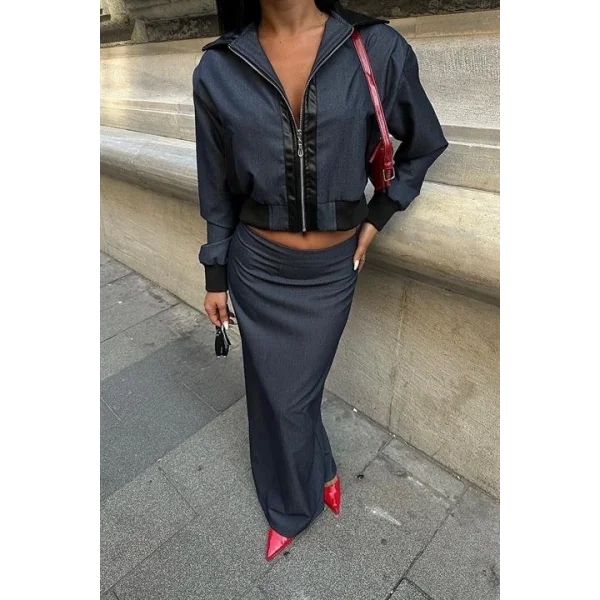 Daniel Suni Deri Bomber Ceket Takım 9940