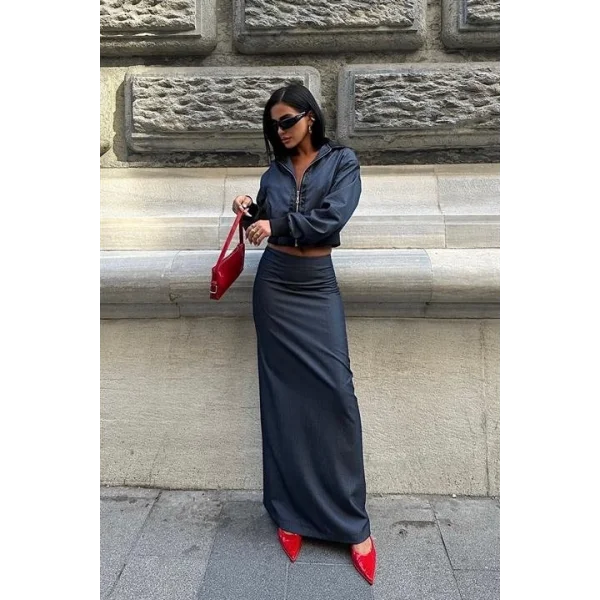 Daniel Suni Deri Bomber Ceket Takım 9940