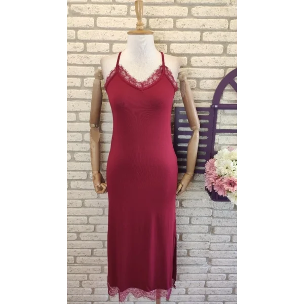 Dantel Detay Viskon Elbise