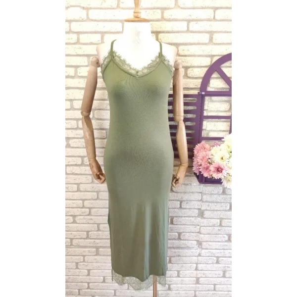 Dantel Detay Viskon Elbise