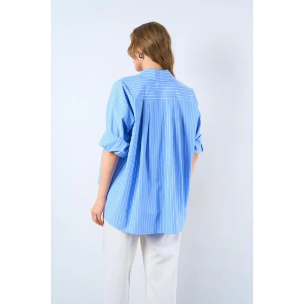 Dantelli Gömlek  MaviBeyaz