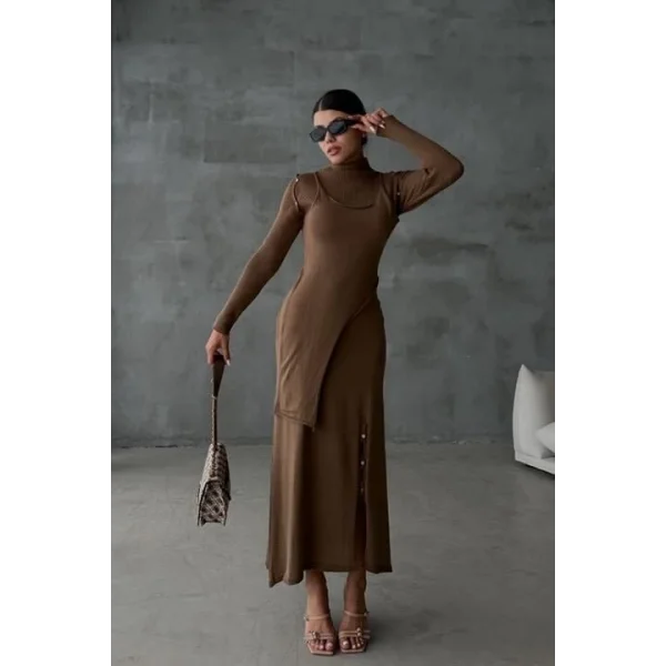 Dasha Düğme Detaylı Midi Takım  9475-23