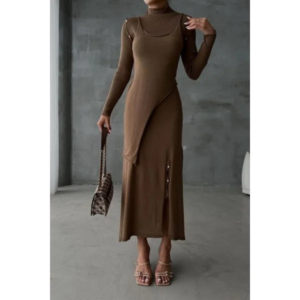 Dasha Düğme Detaylı Midi Takım  9475-23