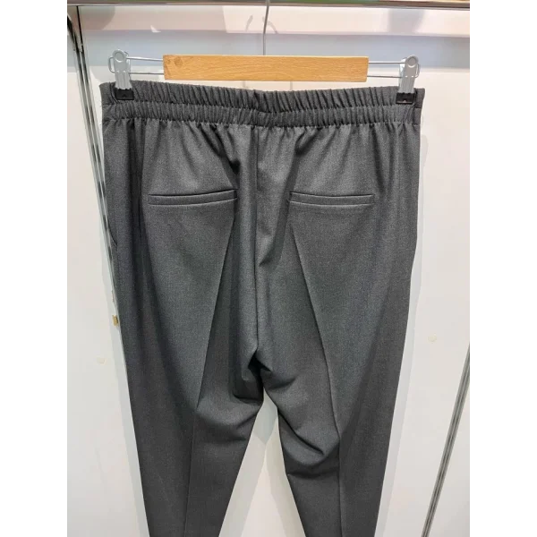 Dekorati̇f Düğmeli̇ Arka Bel Lasti̇kli̇ Pantolon